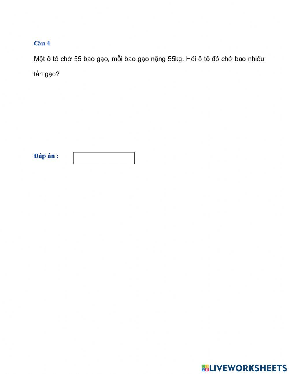 Bài tập toán tiết 45 - lớp 5