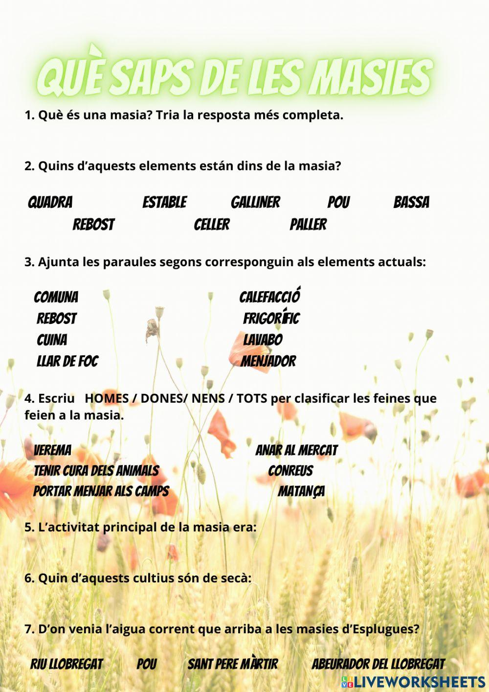 Què saps de les masies d'Esplugues?