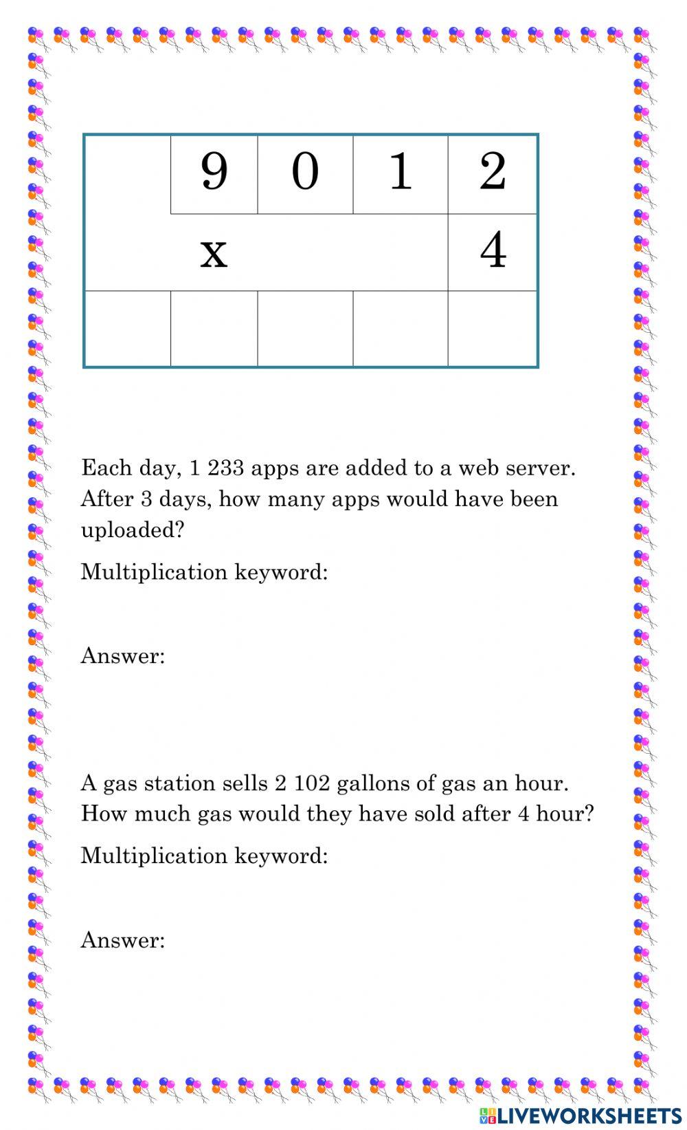 Multiplication without Regrouping