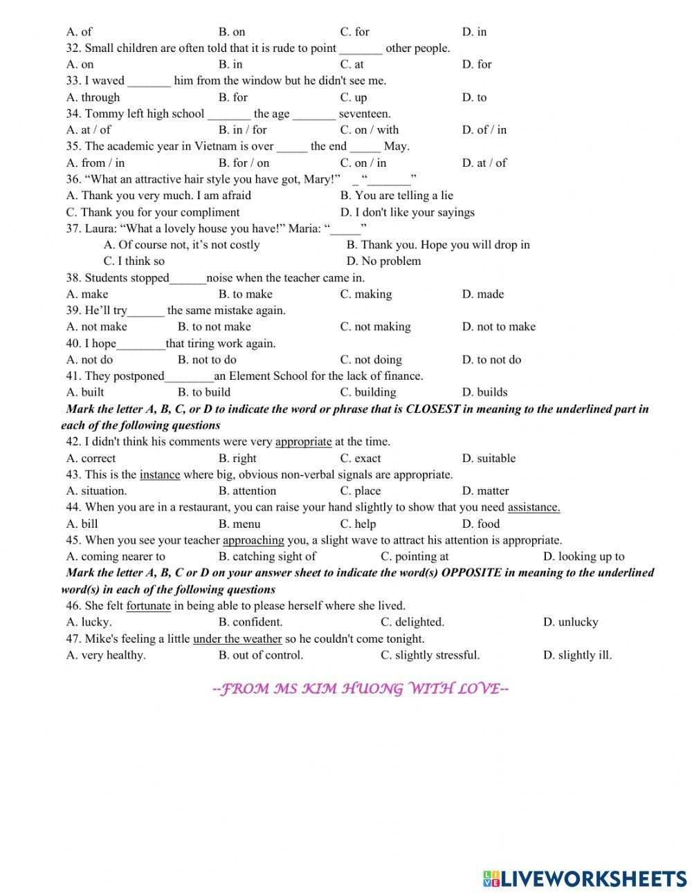Grade 12 unit 3 vocabulary and pronuciation
