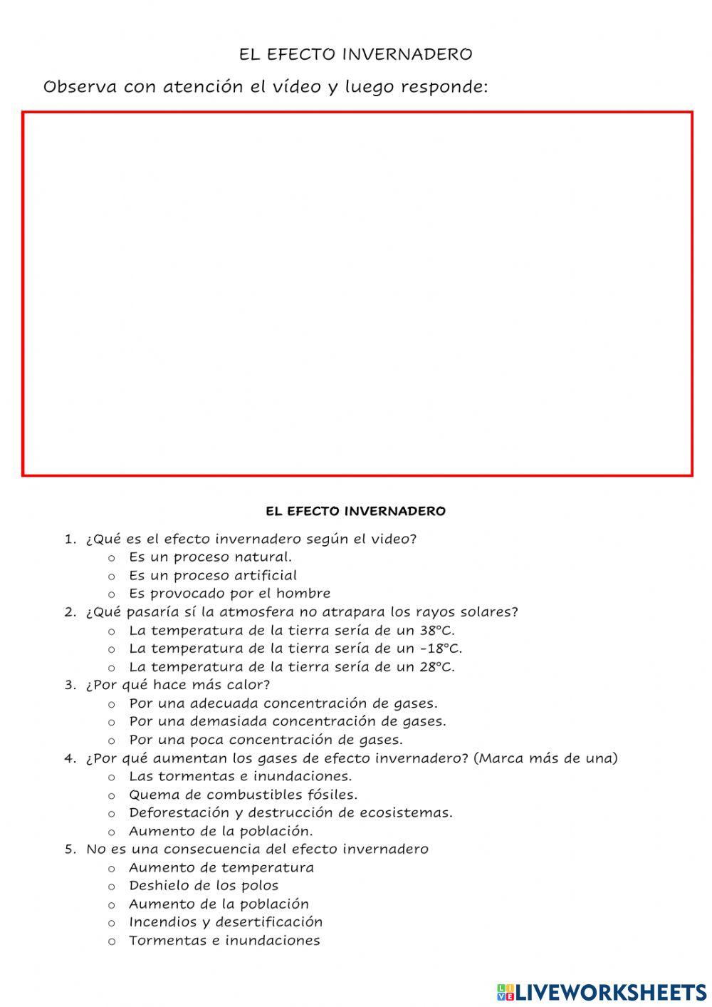 El efecto invernadero