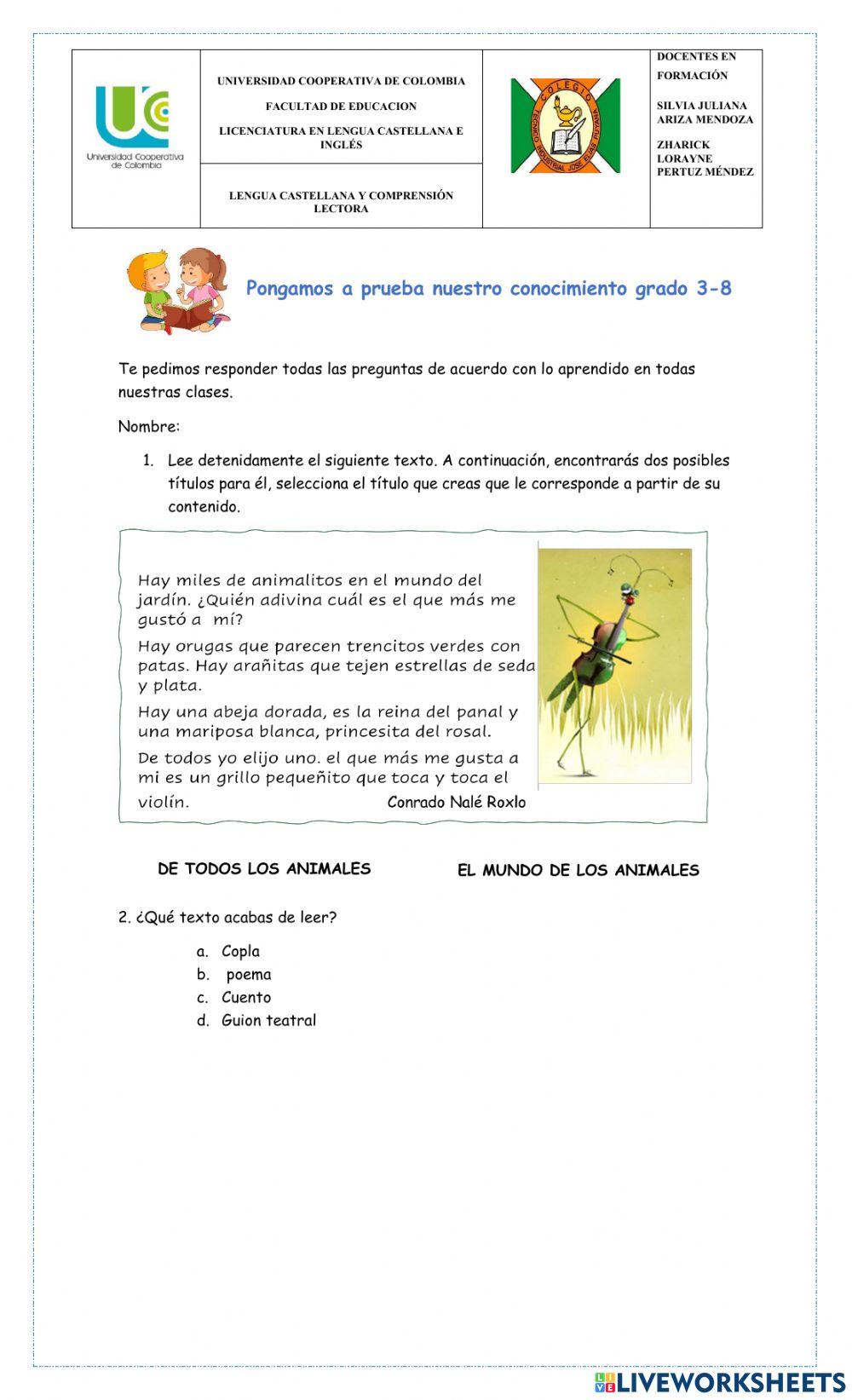 Pongamos a prueba nuestro conocimiento