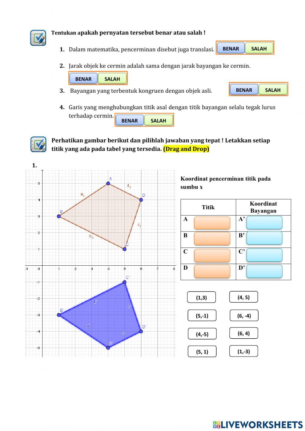 Tranformasi Geometri - Refleksi