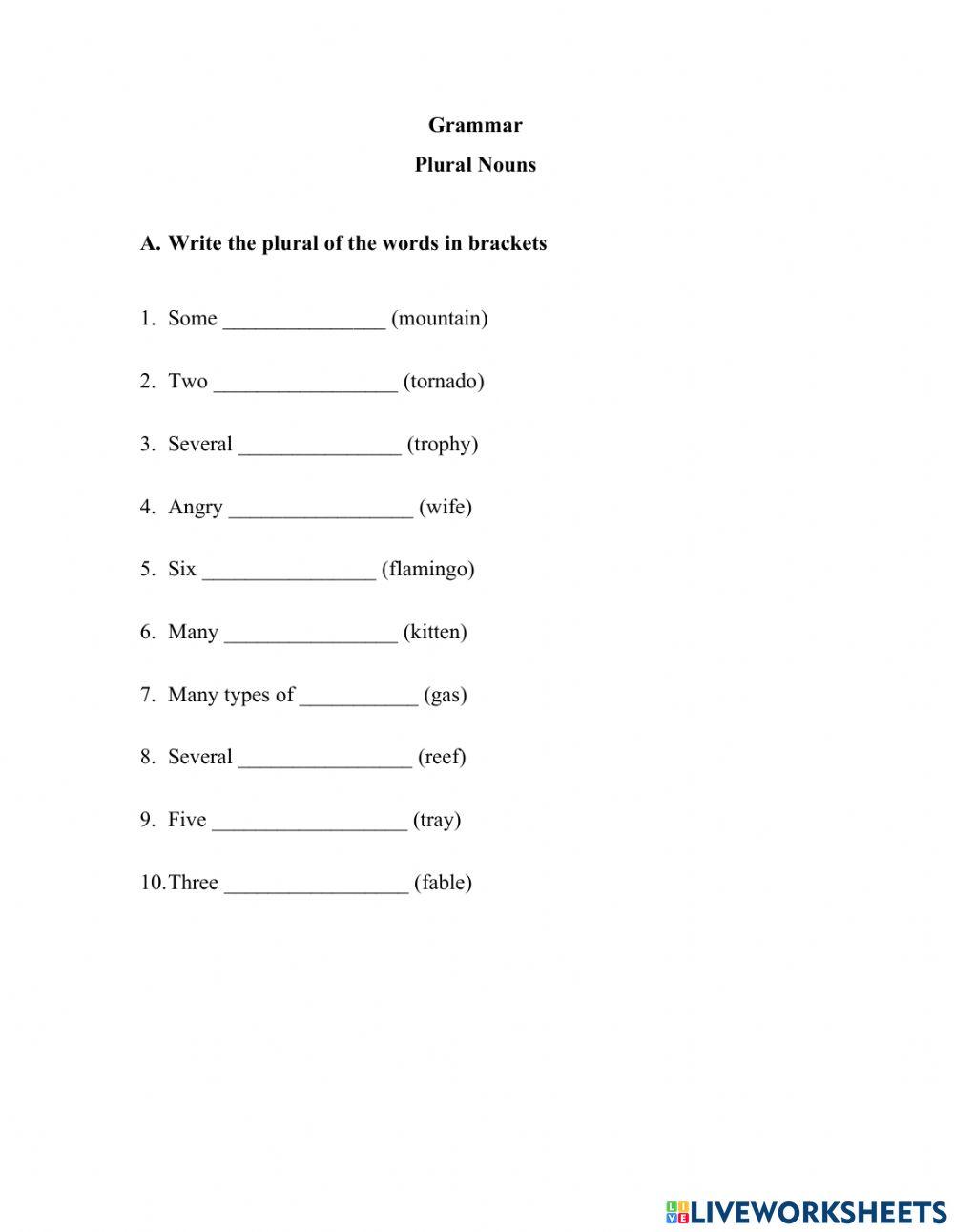 Grammar - Plural Nouns (2)