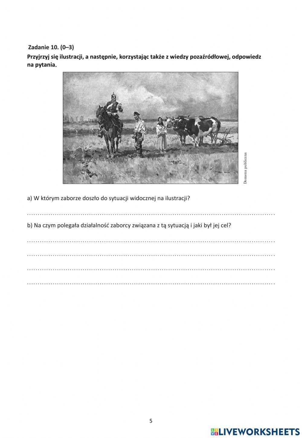 Sprawdzian Historia VII rozdział II