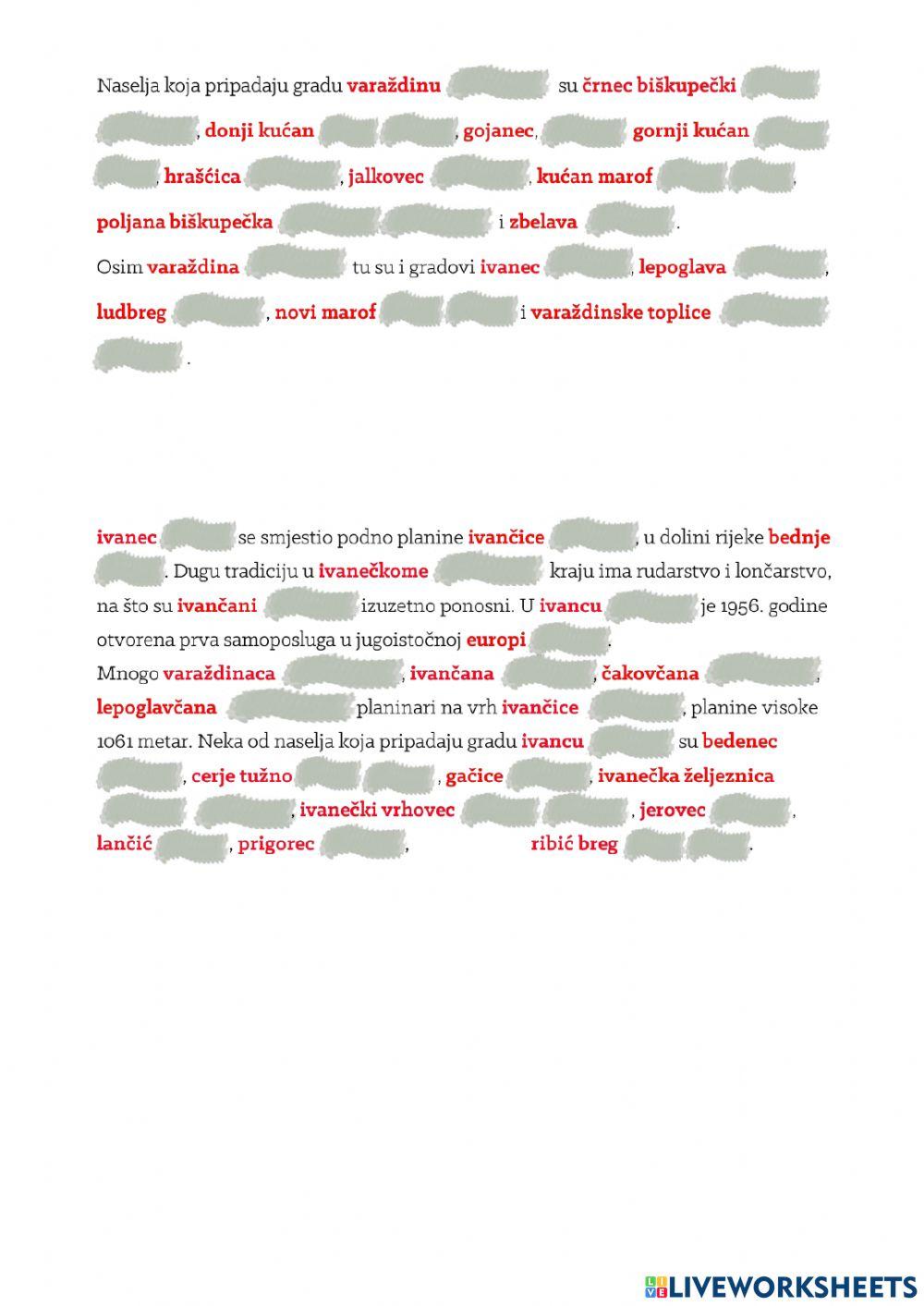 Pravopisna razglednica, 6.r.