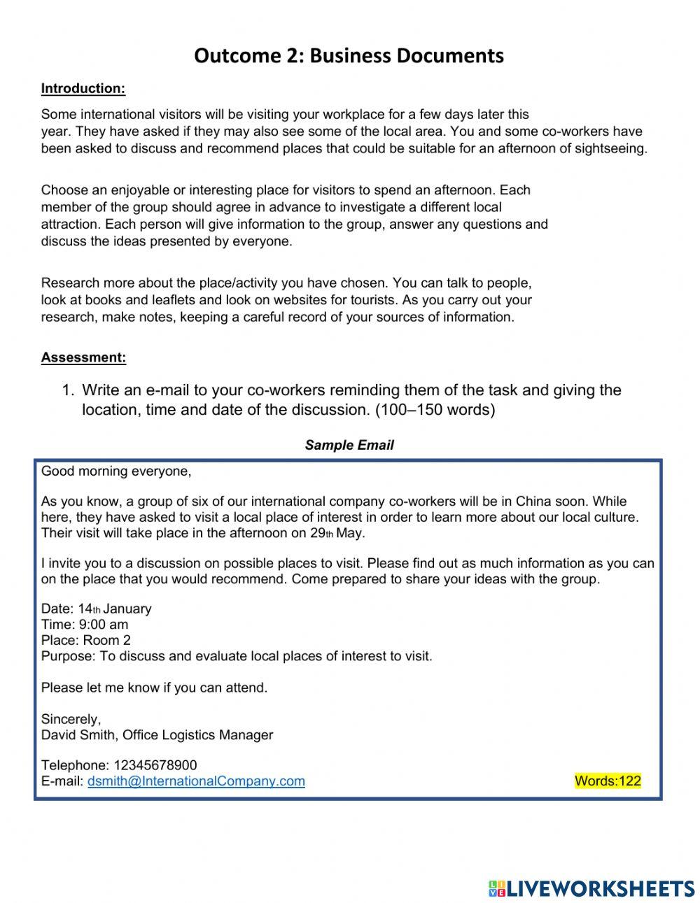 WC Lesson 09 - Outcome 2: Documents