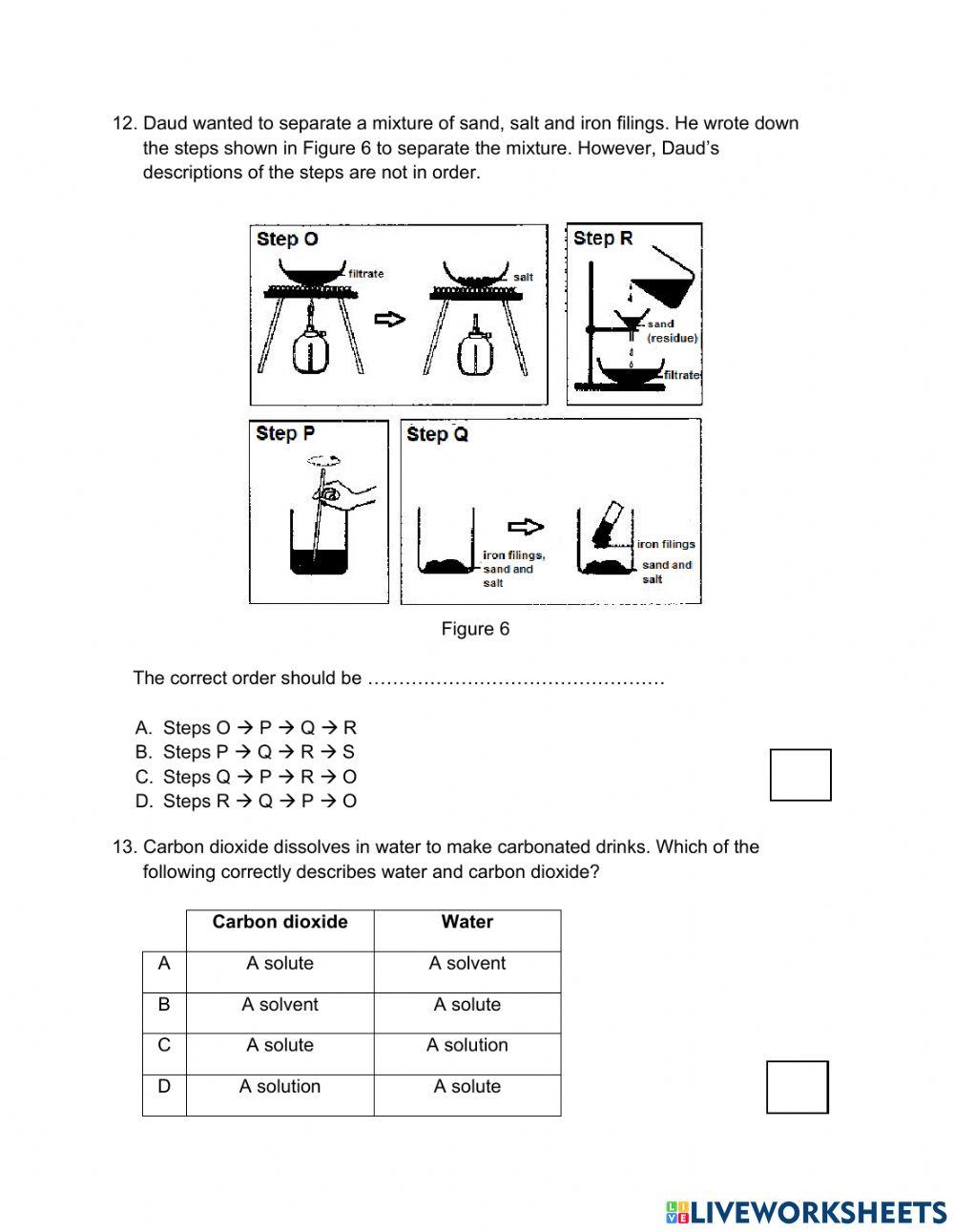 Year 8 online examination (question 11 to 20)
