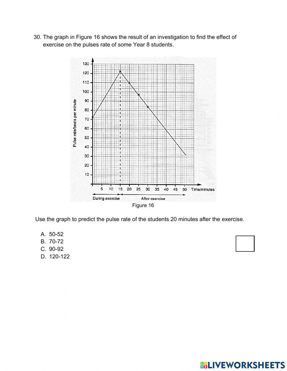 Year 8 online examination (question 21 to 30)