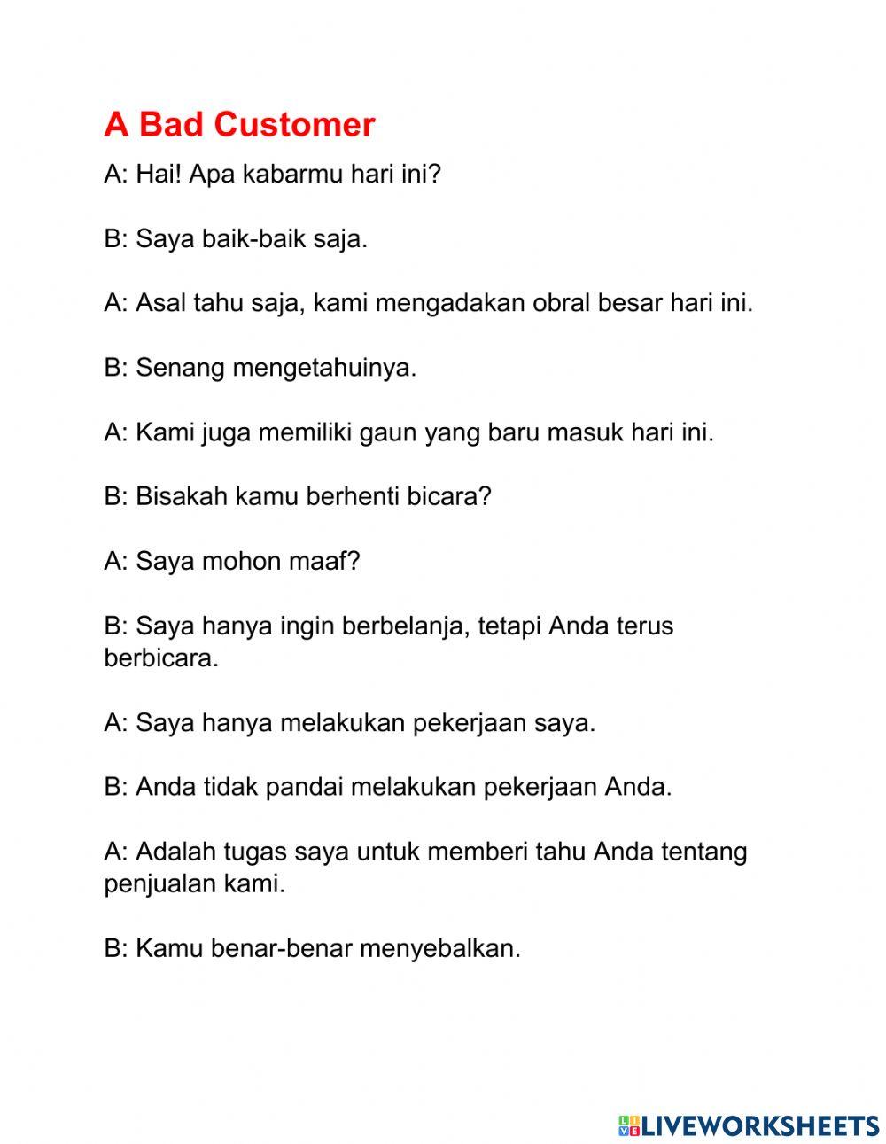 Speaking exercise 5th November