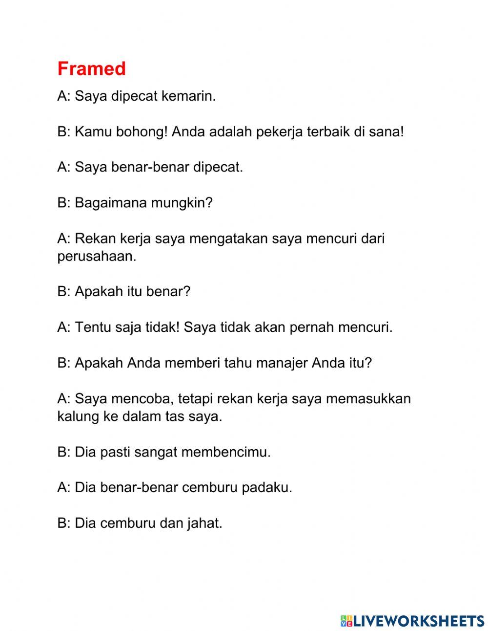 Speaking exercise 5th November