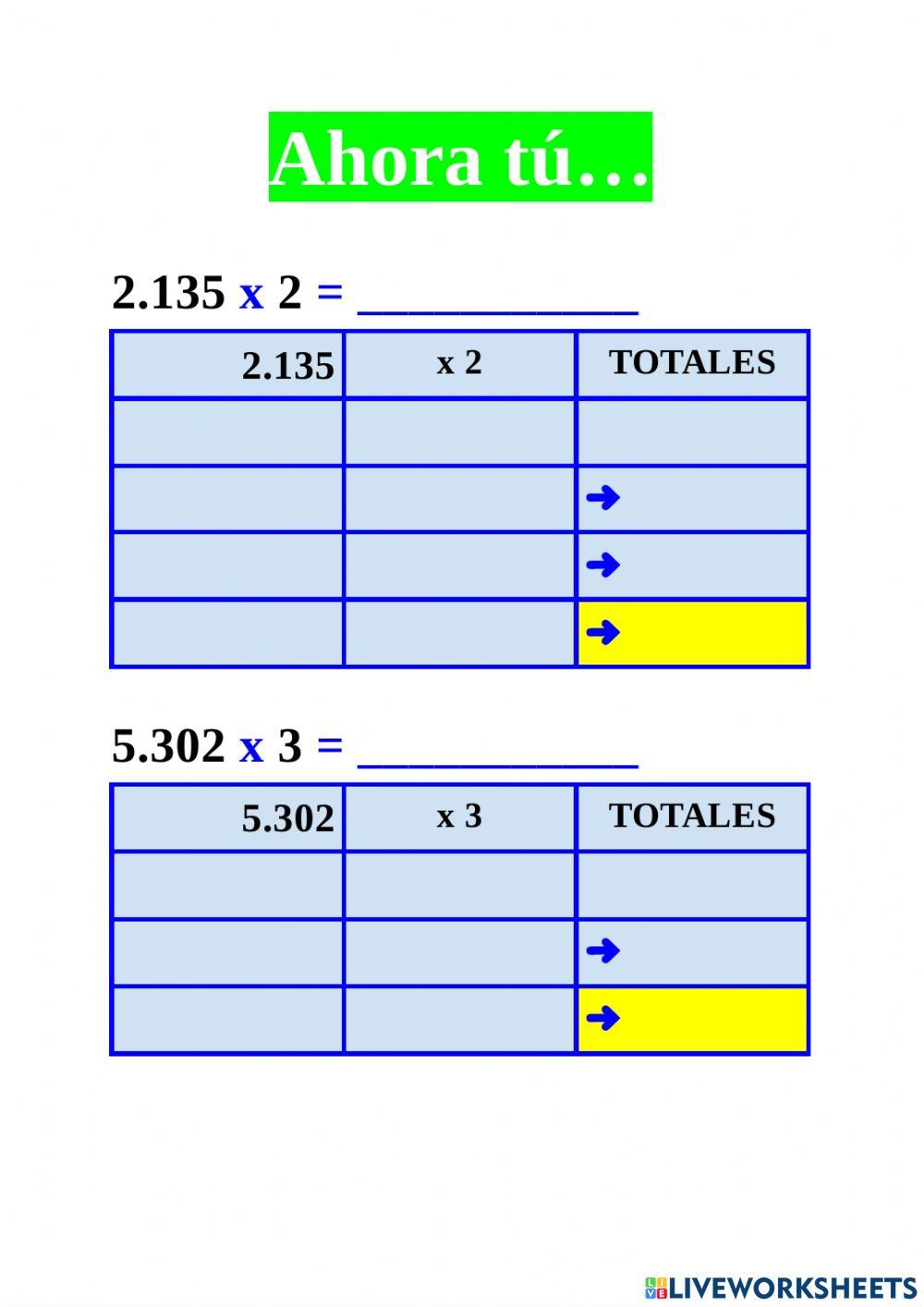 Multiplicaciones abn 1 cifra