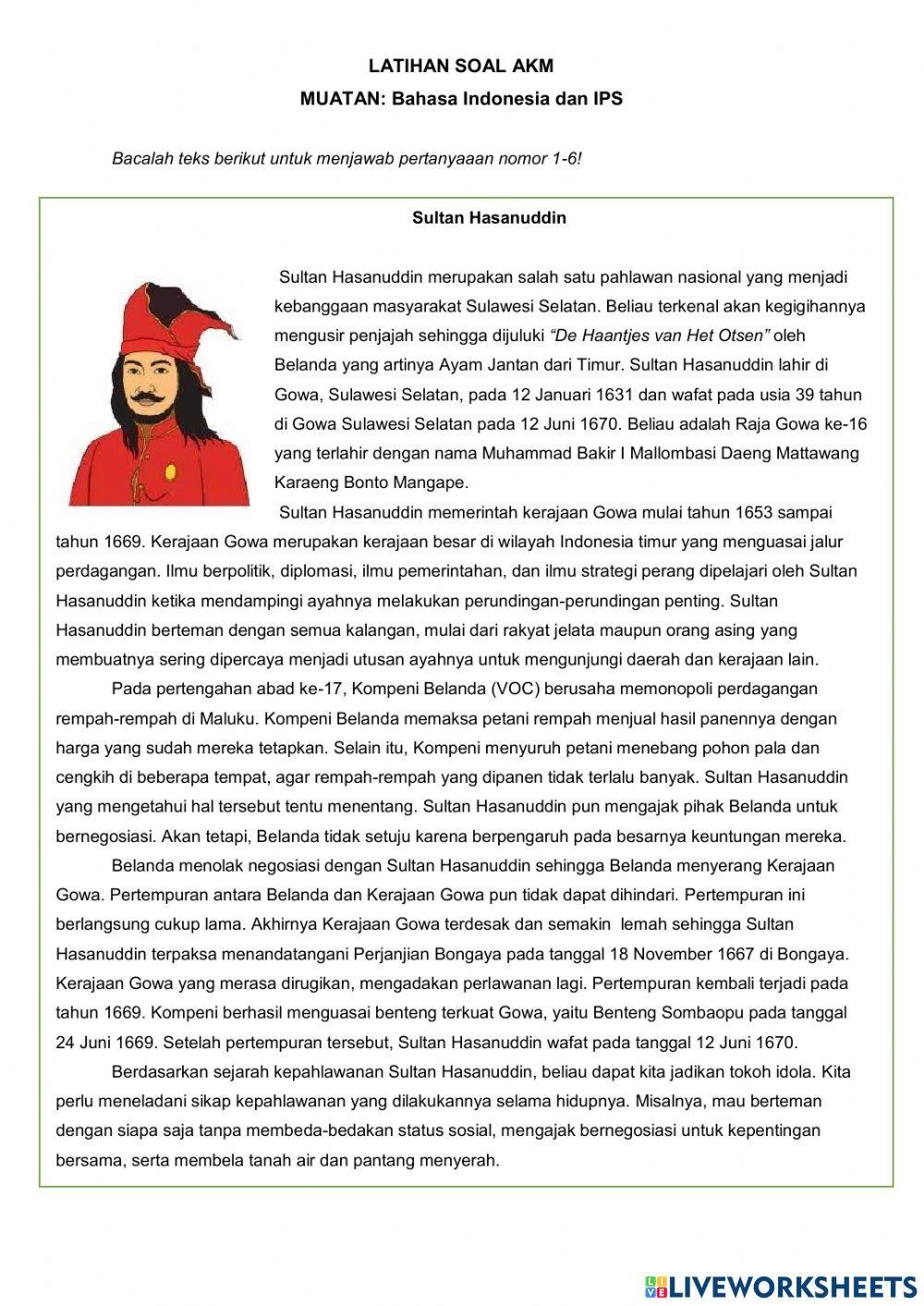 Latihan soal akm (b.indo & ips)