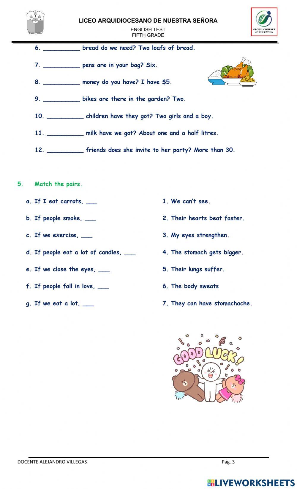 Final test fifth grade