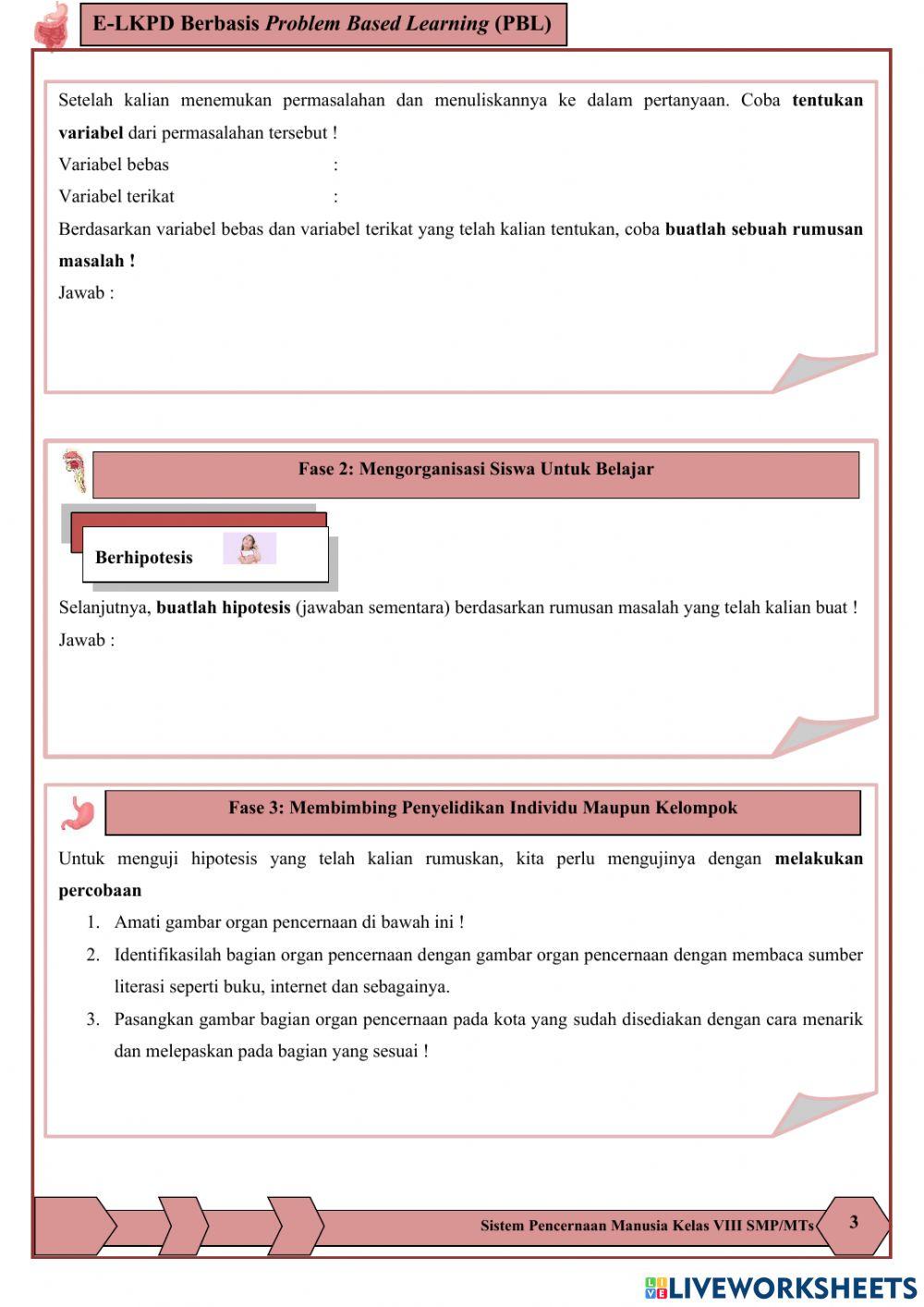 E-LKPD Berbasis PBL Sub Materi 2