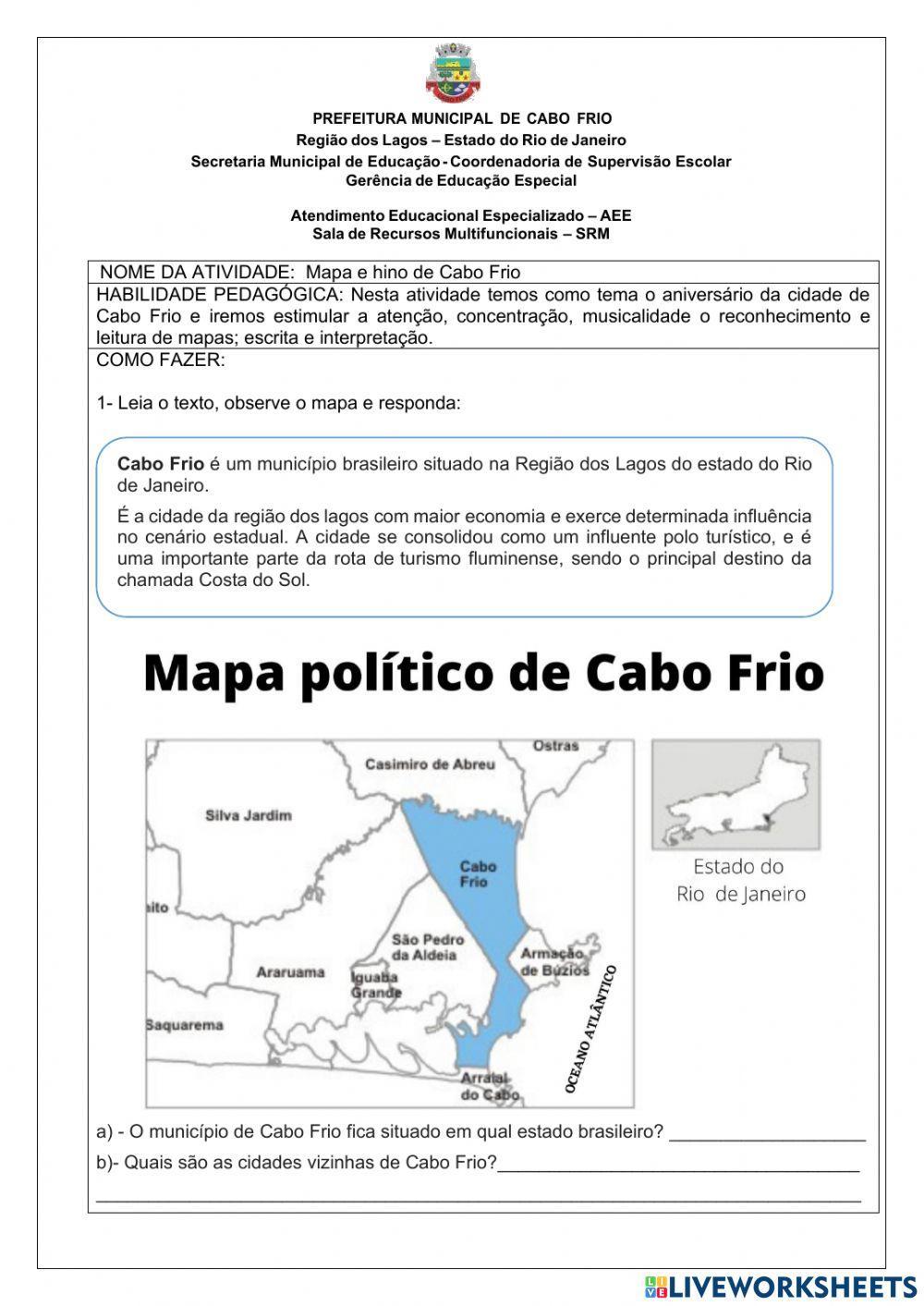 Mapa de Cabo Frio