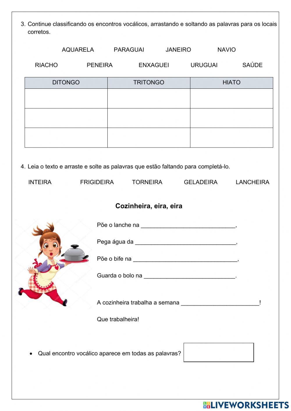 Encontros vocálicos