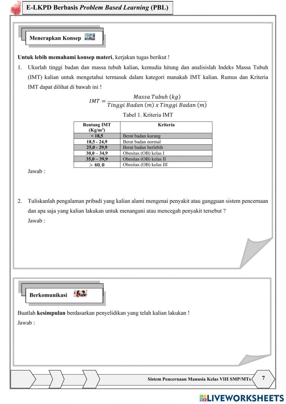 E-LKPD Berbasis PBL Sub Materi 3