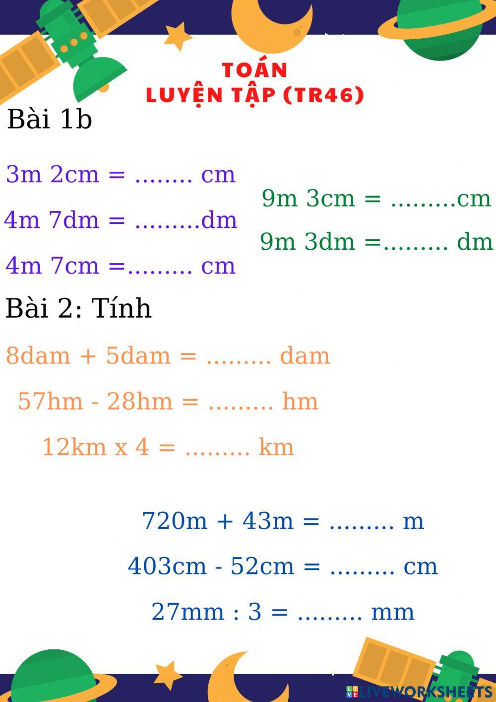Toán Luyện tập - trang 46