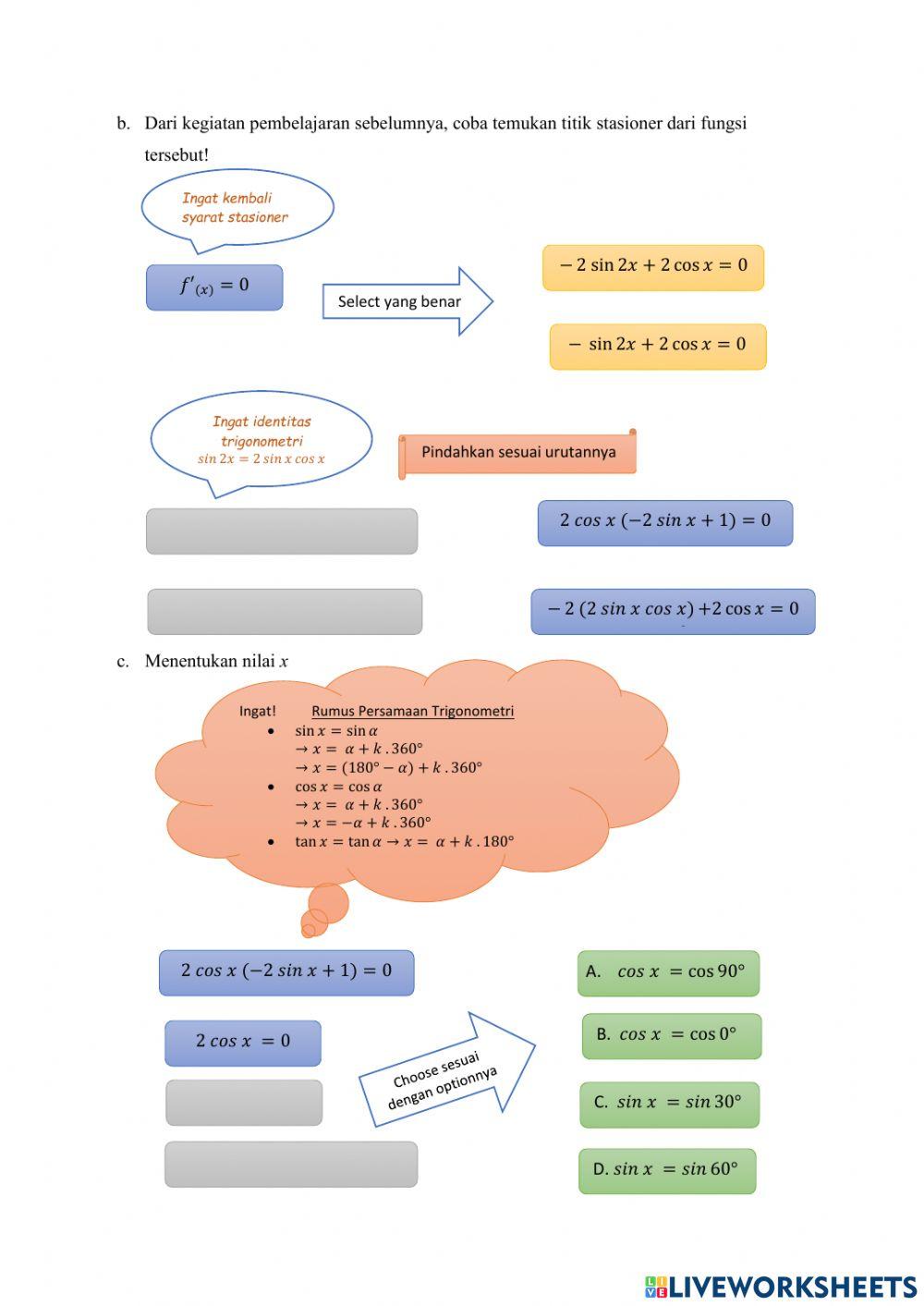 Selang Kemonotonan Fungsi Trigonometri