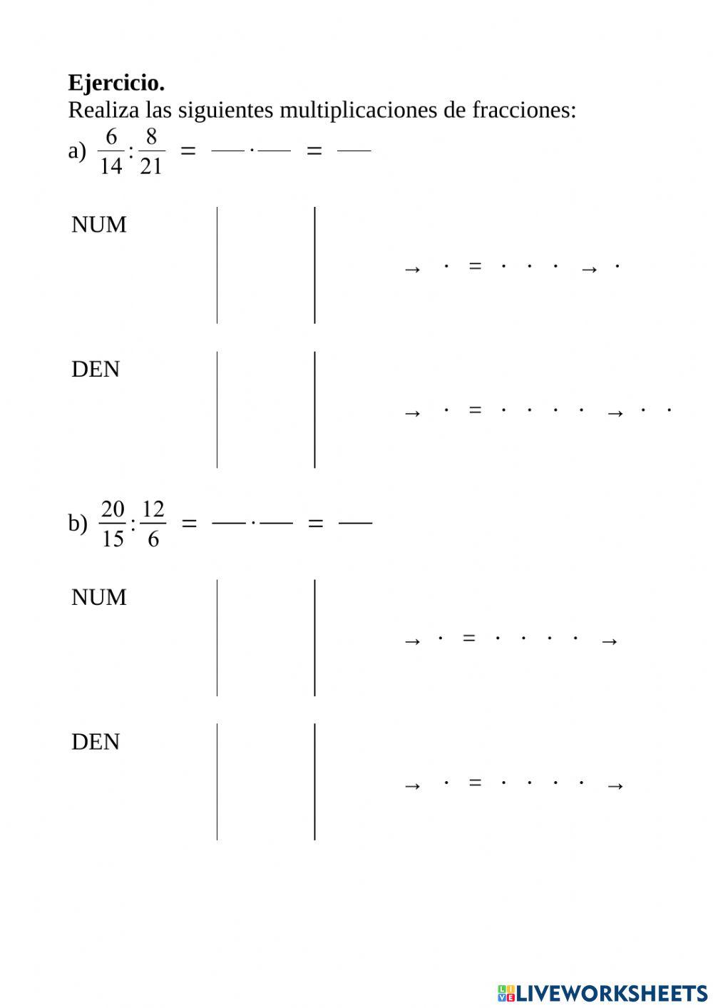 División de fracciones