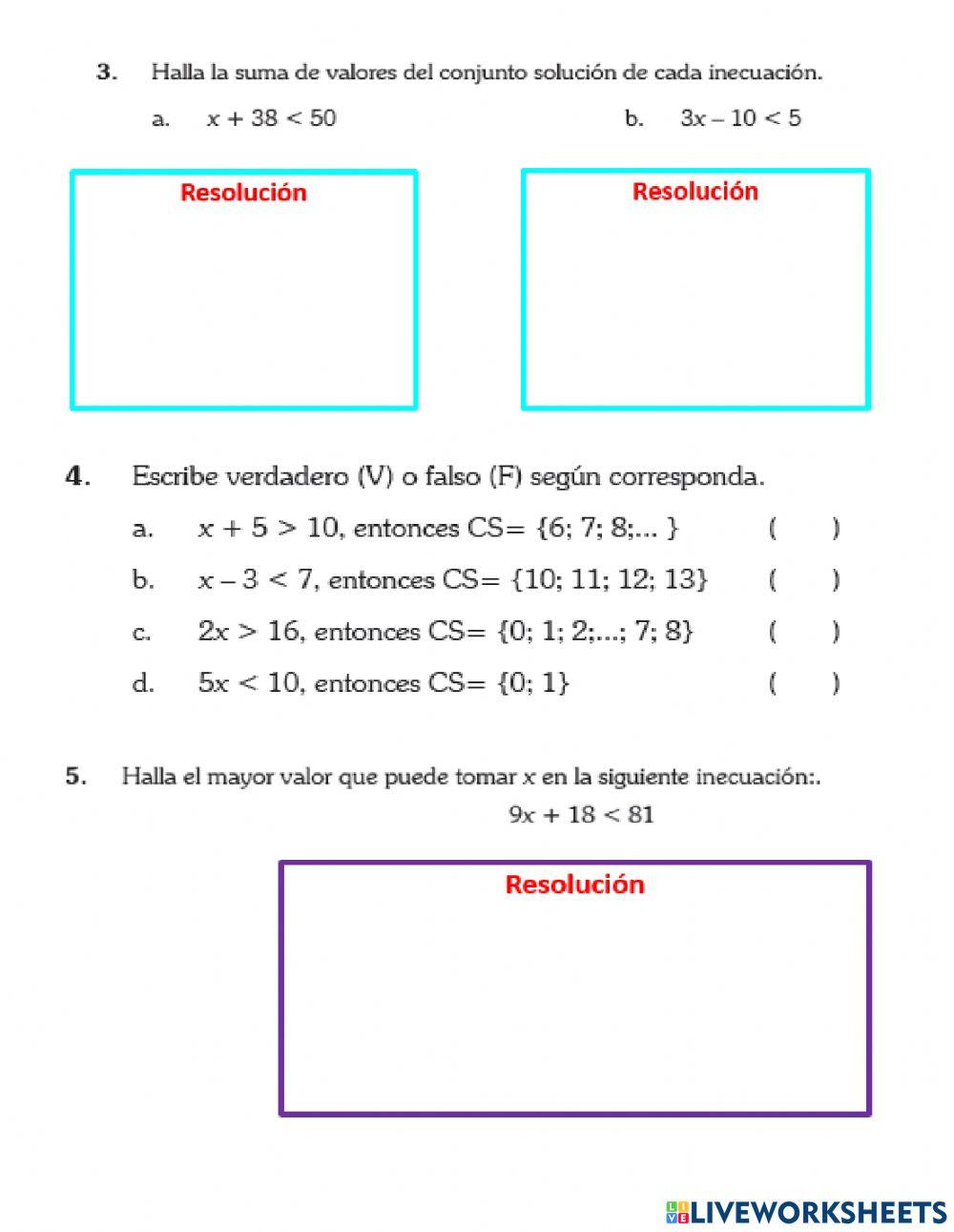 Práctica de álgebra