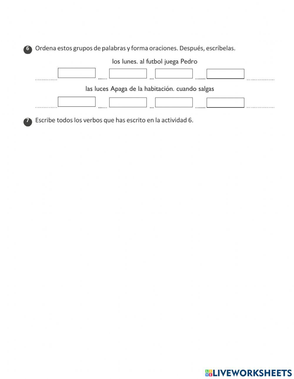 Repaso tema 2 lengua 3º