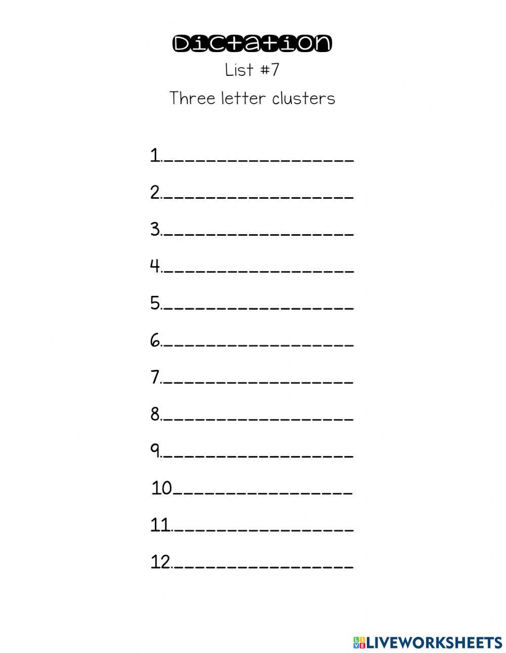 Spelling online exercise for 3rd grade Live Worksheets