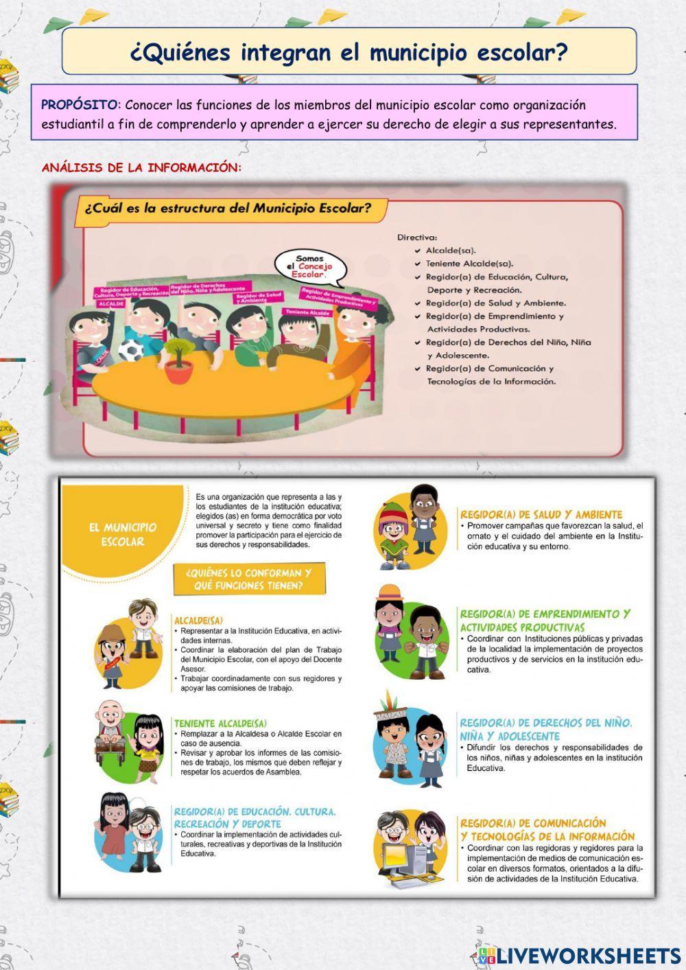 Integrantes del municipio escolar