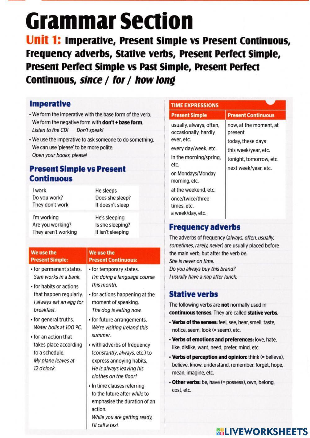 ZNO leader Grammar Section unit1 