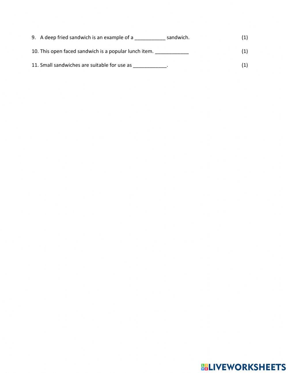 Cake & Sandwich Making Unit Test