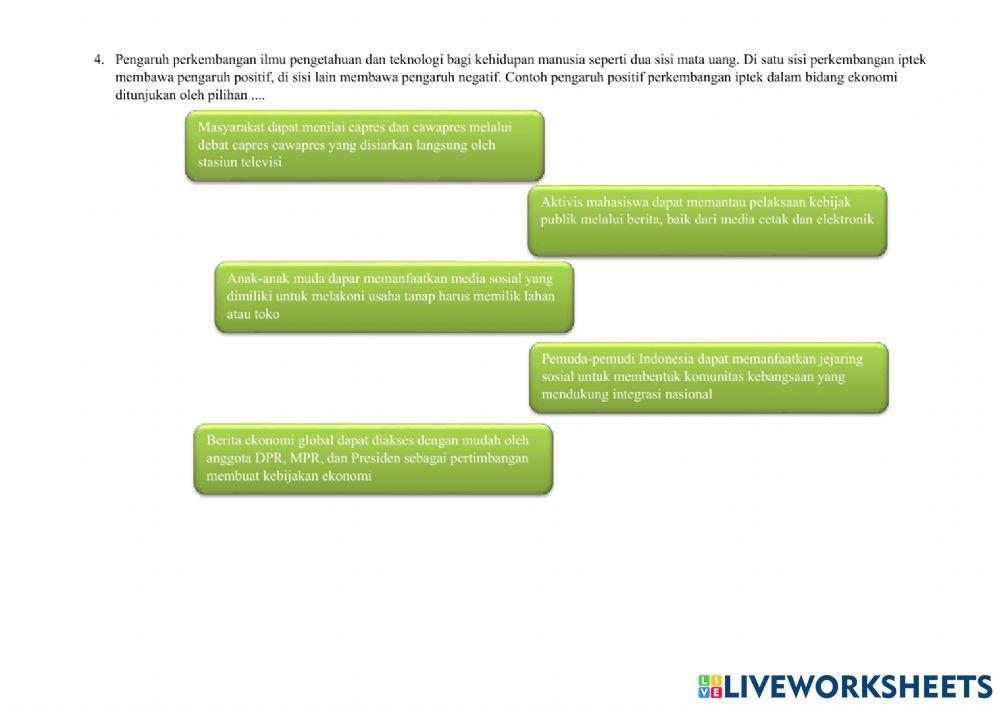 Lkpd 1 pengaruh kemajuan IPTEK