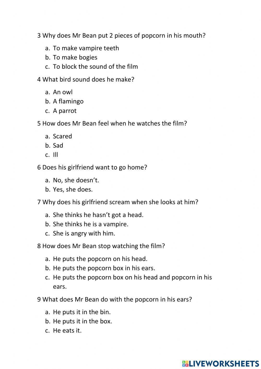 Halloween: Mr Bean at the Cinema