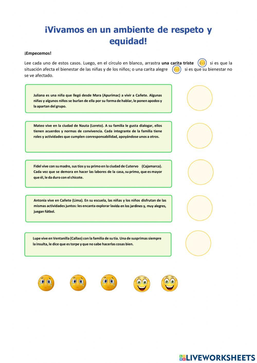 ¡Vivamos en un ambiente de respeto y equidad!