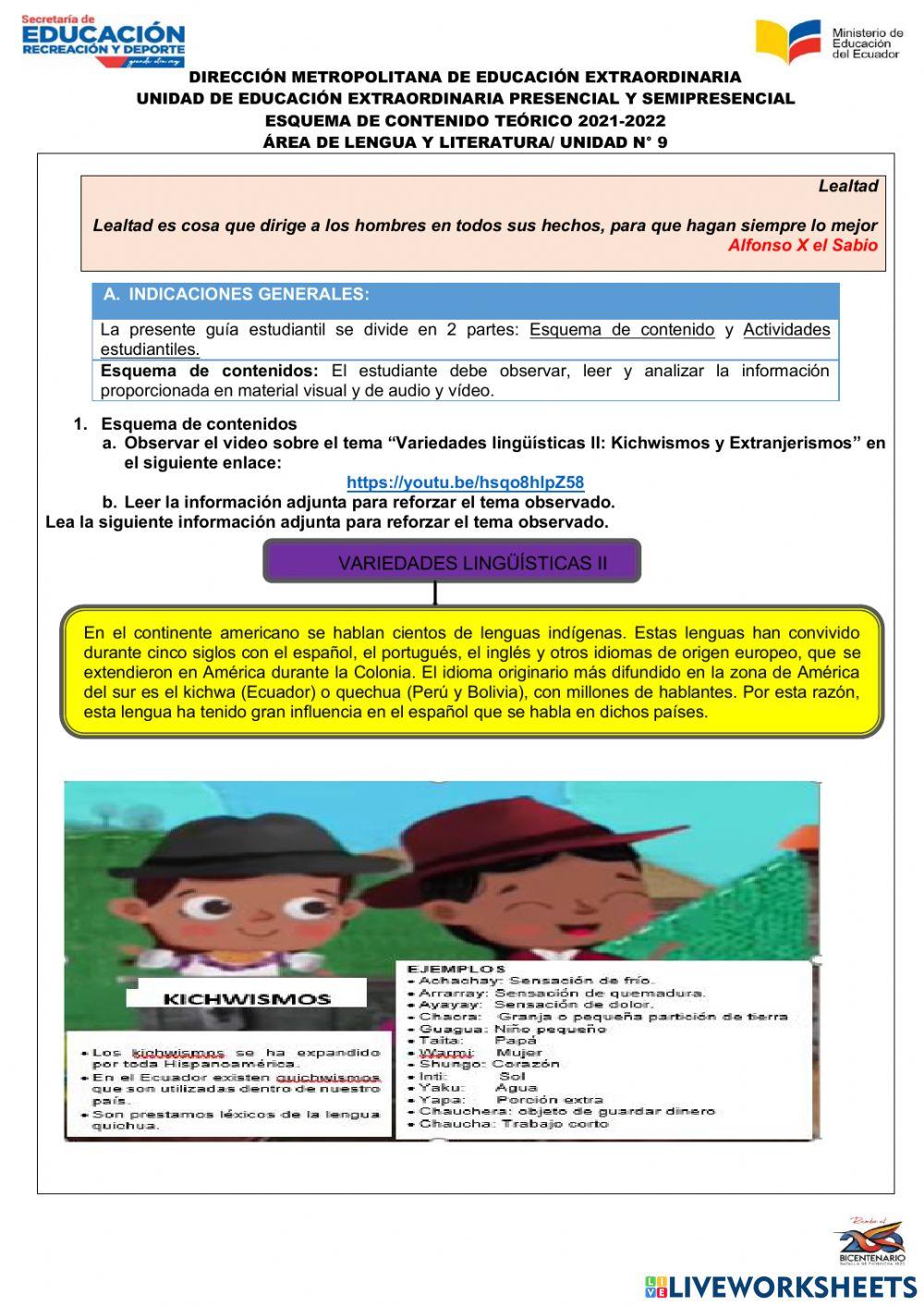 Kichwismos y extranjerismos