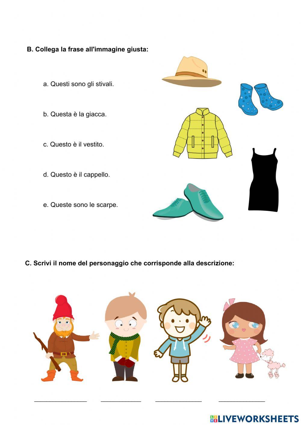 Quiz: L'abbigliamento