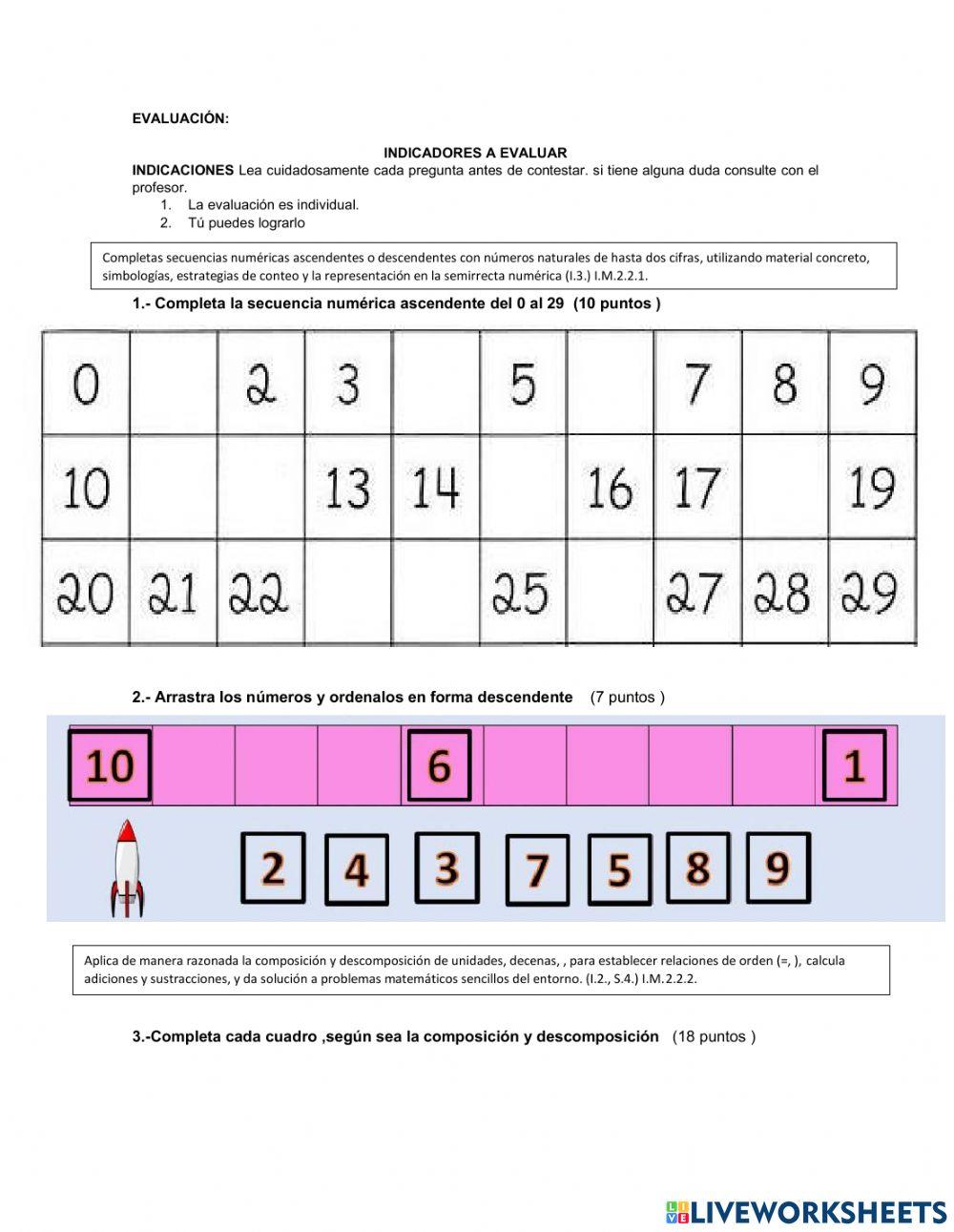 Evaluación matemática