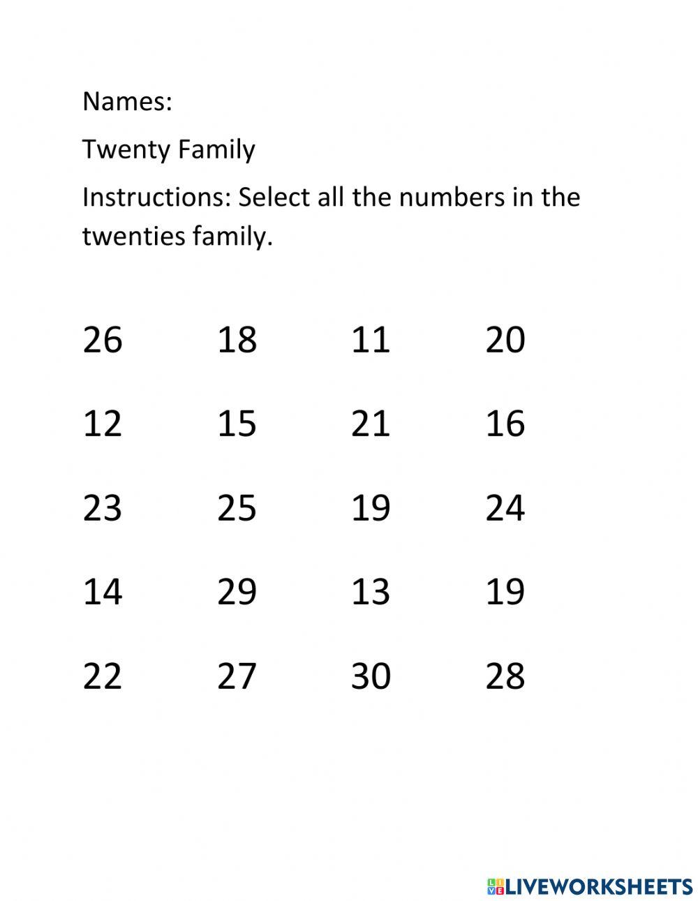 Twenty Family