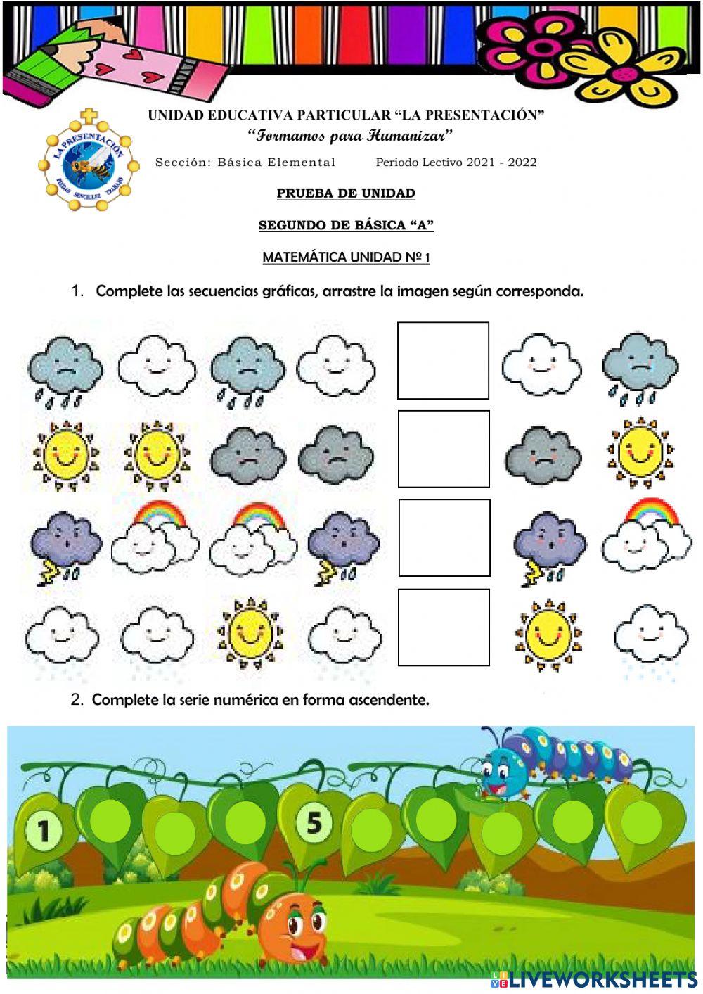 Prueba de Unidad 1 Matemática