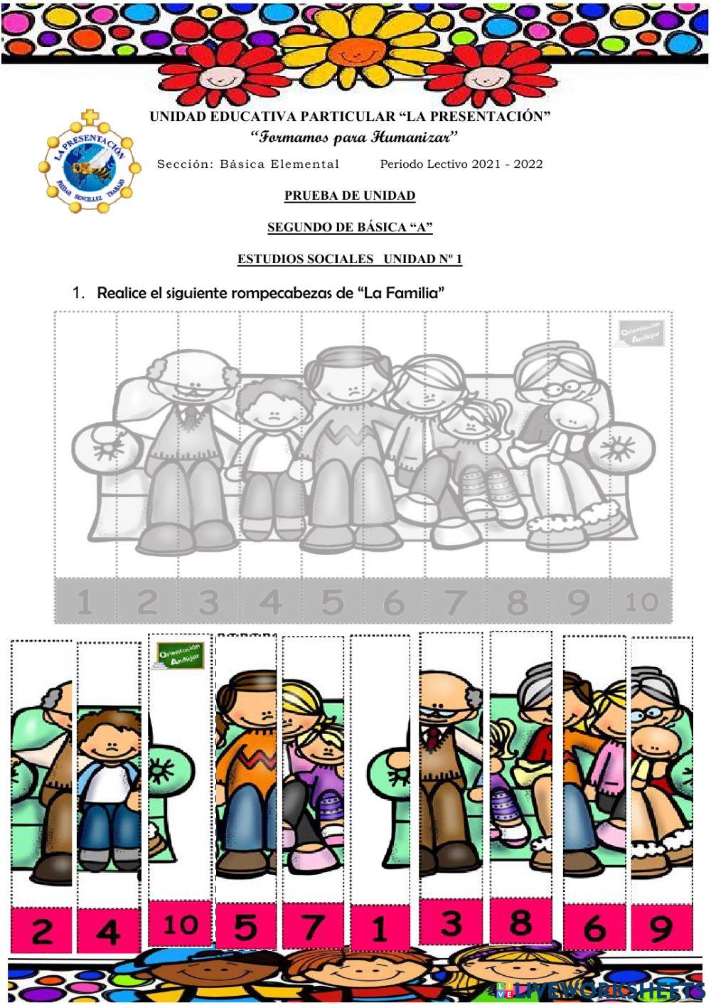 Prueba de Unidad 1 Sociales