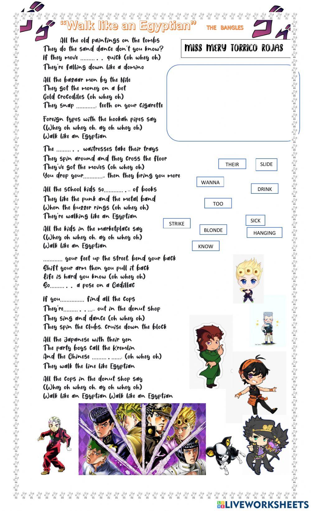 Song Walk like an Egyptian