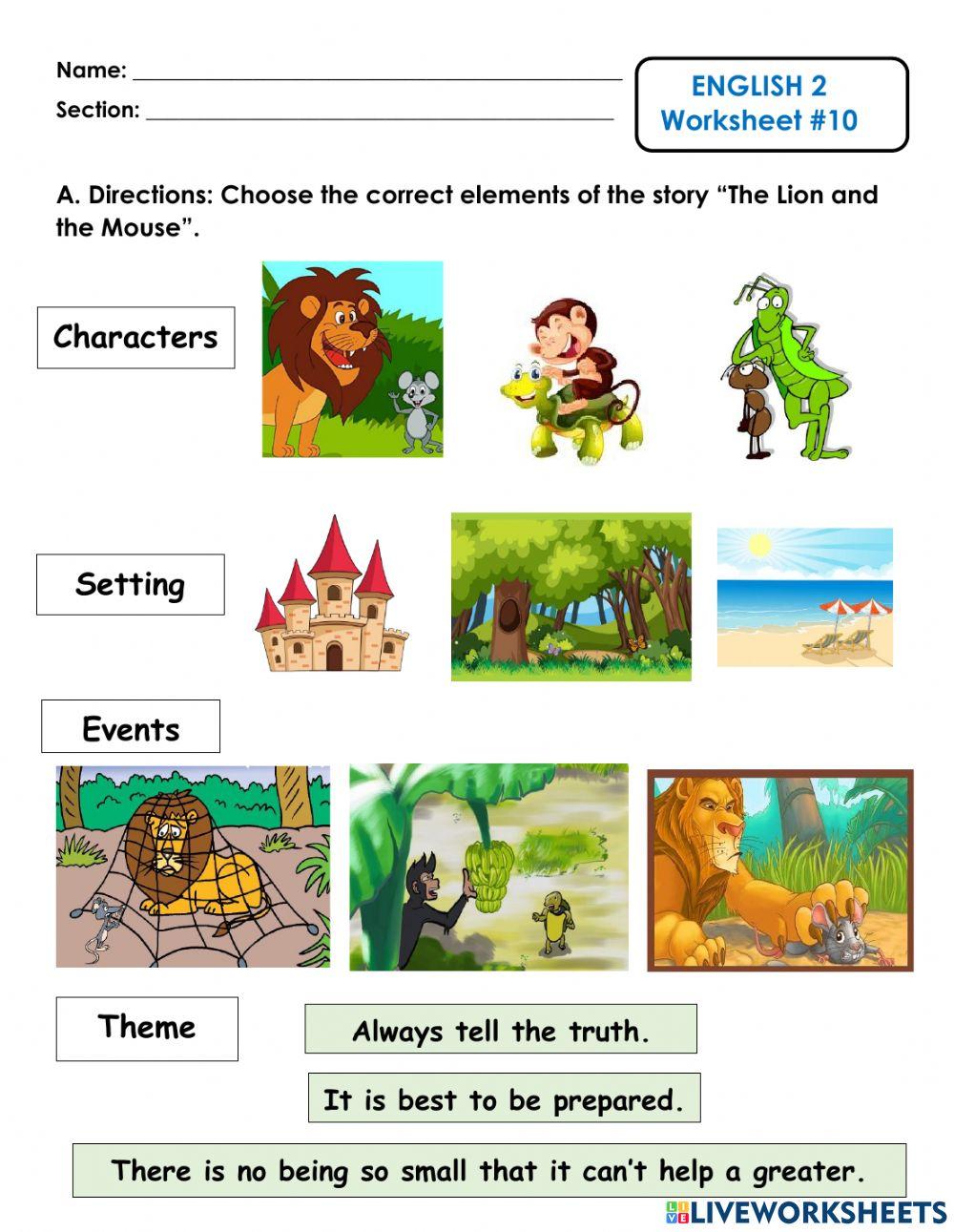 English - Elements of the Story
