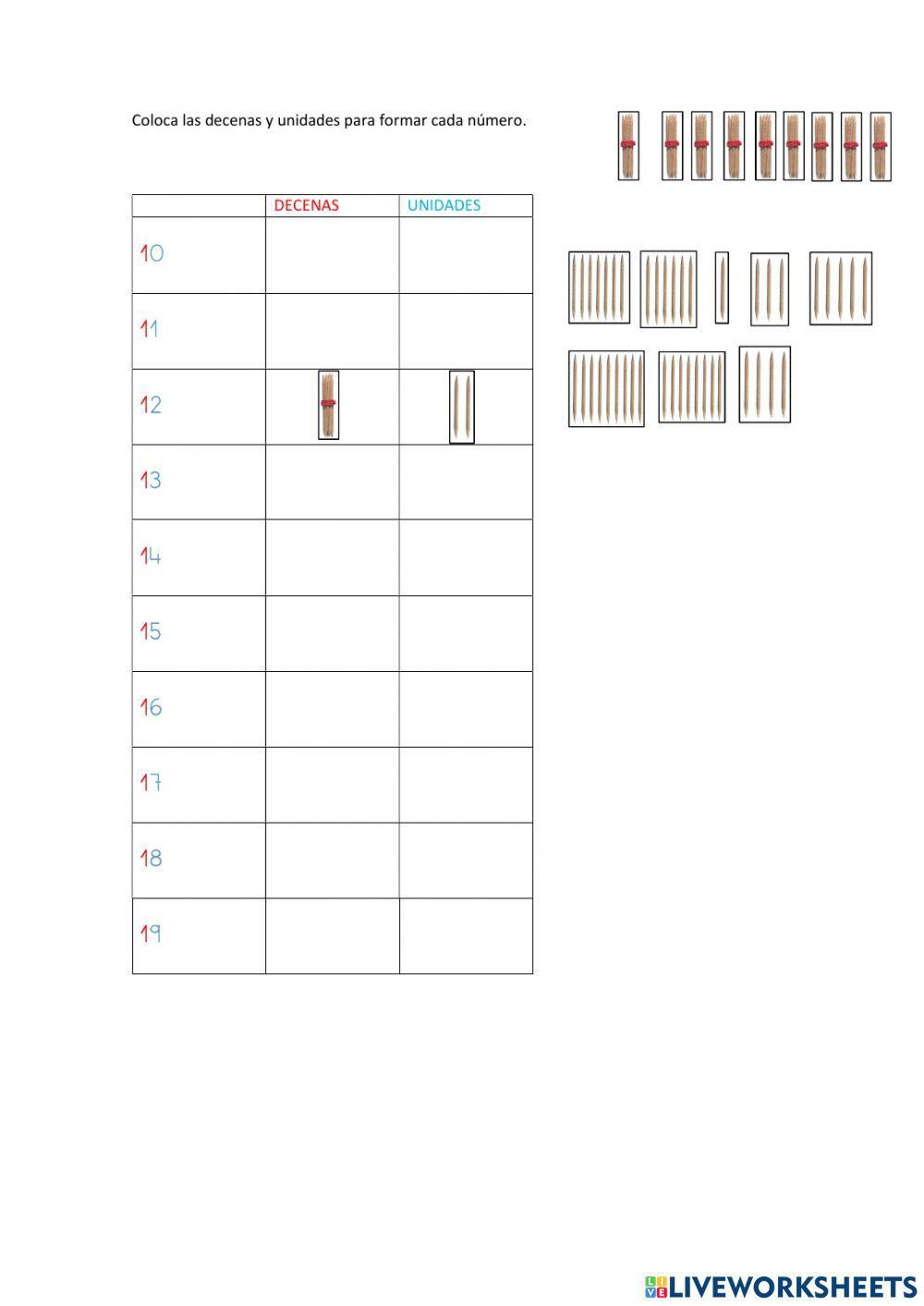 Descomposición segunda decena