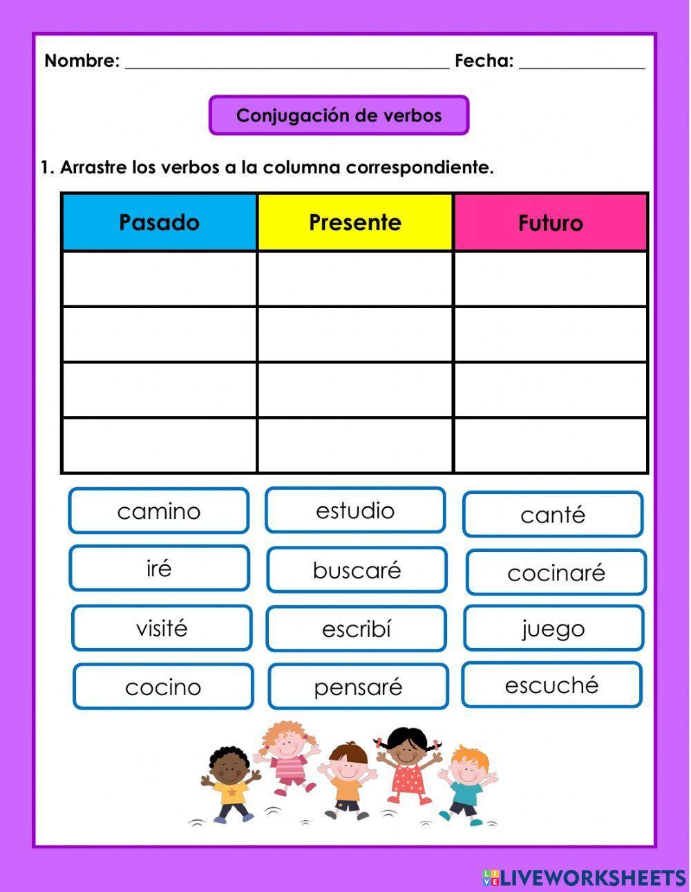 Los verbos según su tiempo