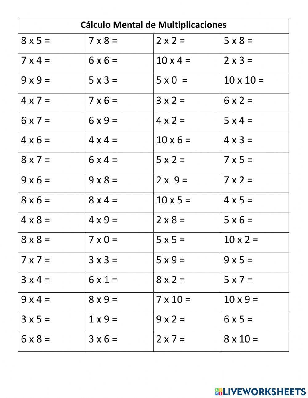 Cálculo Mental Multiplicaciones 1606300 pquiroga84