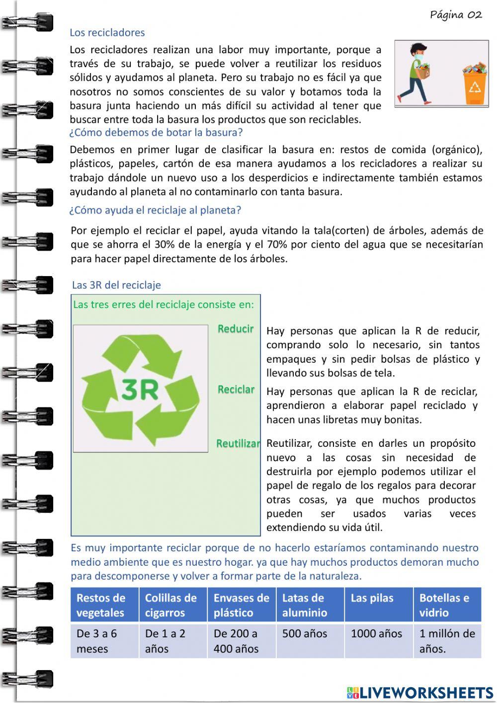 Conocemos las 3R para cuidar el ambiente