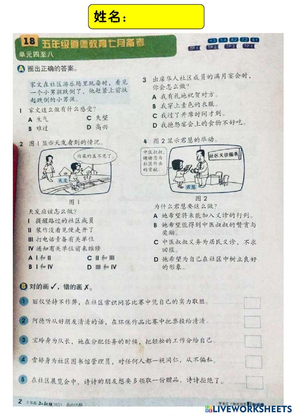 五年级道德知识报第 18 期