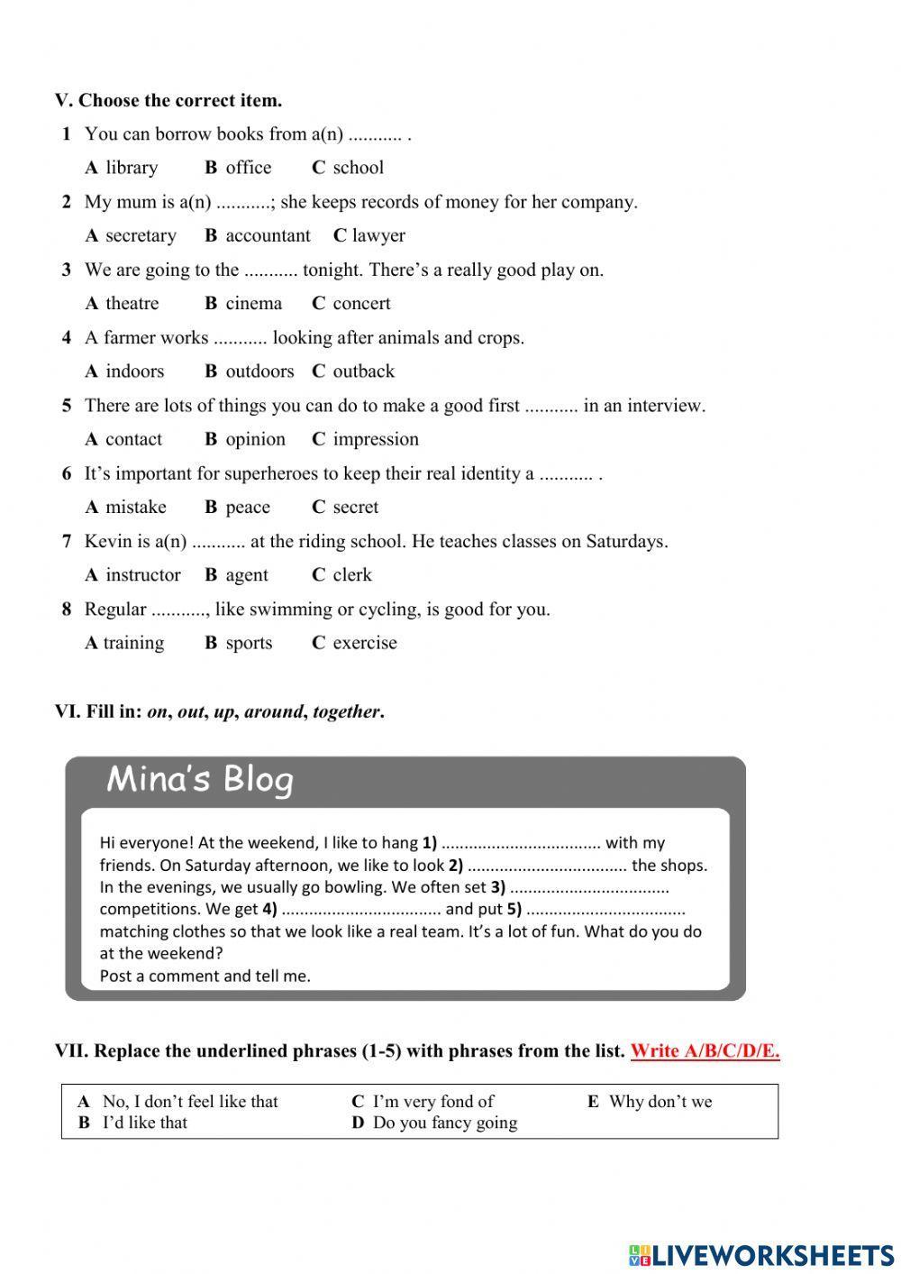 On screen 2 unit 1 vocab check