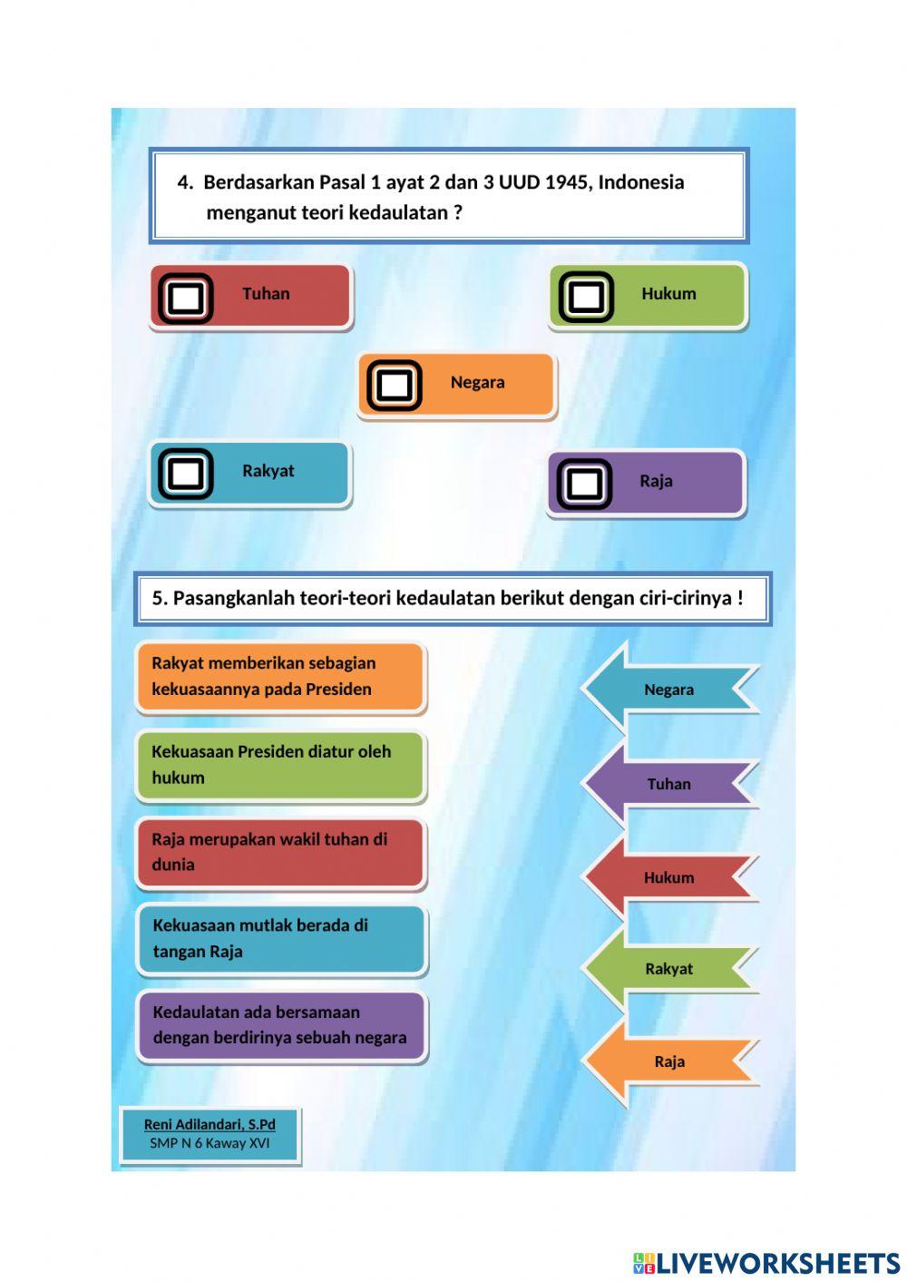 Lks smp negeri 6 kaway xvi (kedaulatan)