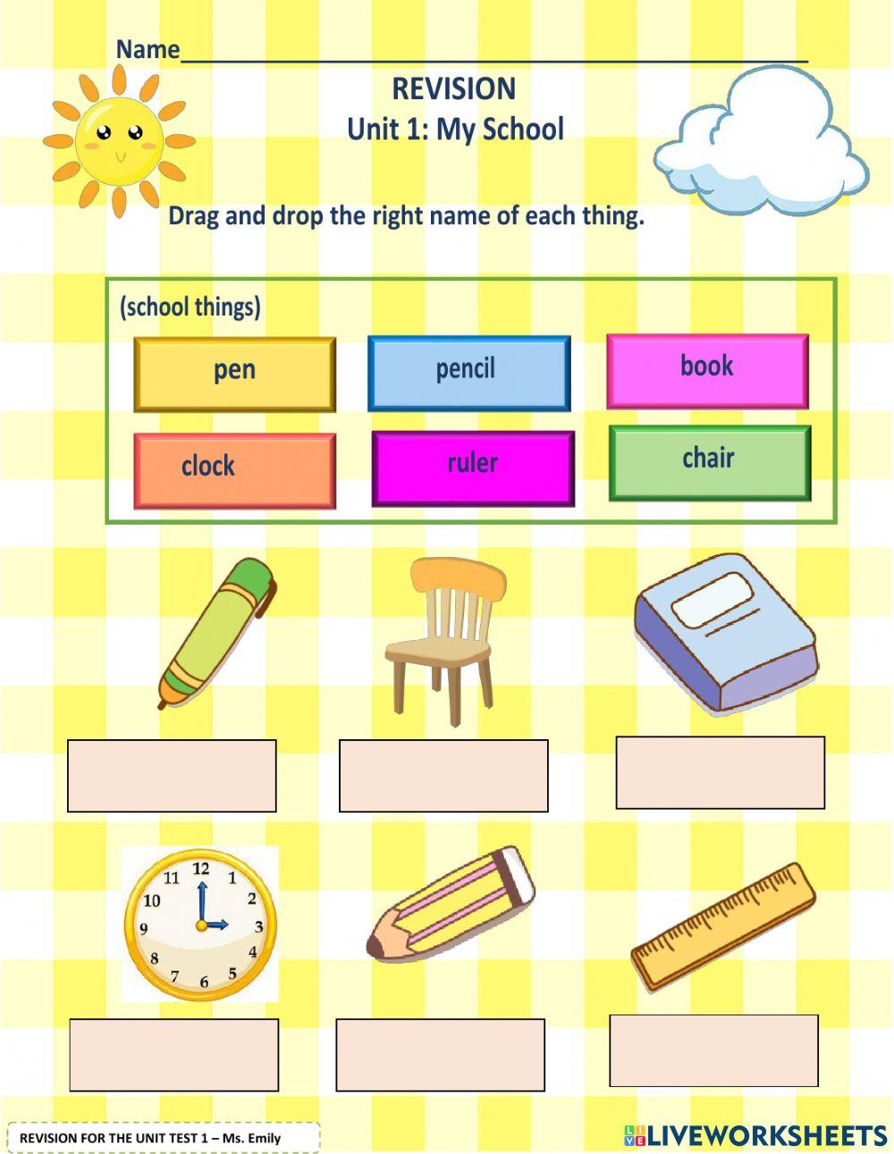 school things grade 1